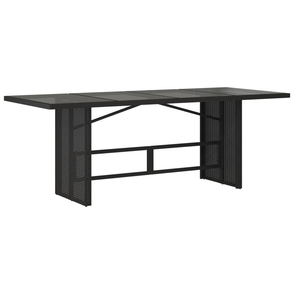 Σετ Τραπεζαρίας Κήπου 7 Τεμ. Μαύρο Συνθετικό Ρατάν με Μαξιλάρια 4