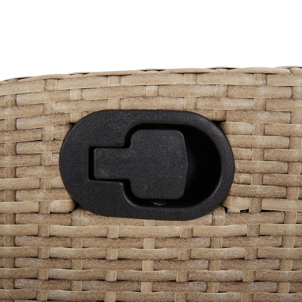 Σετ Τραπεζαρίας Κήπου 7 τεμ. Μικτό Μπεζ Συνθ. Ρατάν & Μαξιλάρια 5