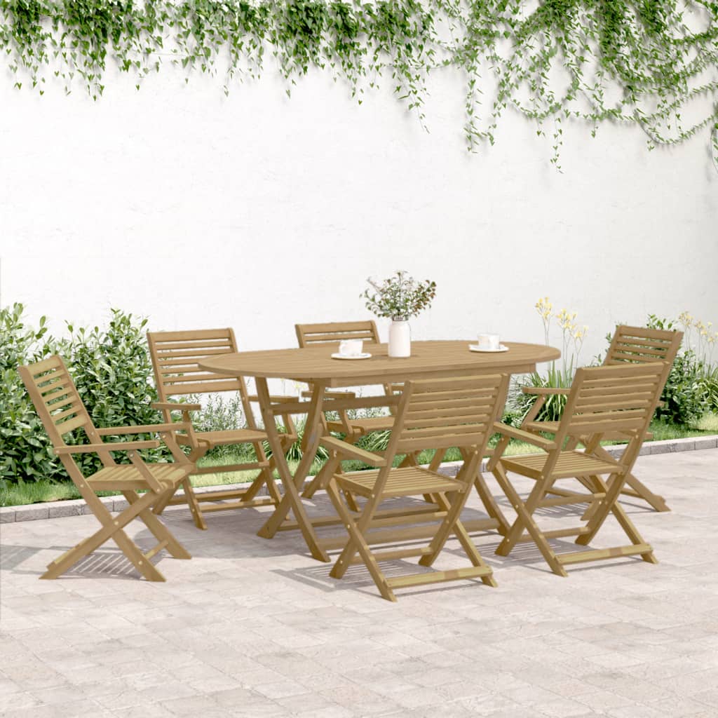 Καρέκλες Κήπου Πτυσσόμενες 8 τεμ 54,5x61,5x86,5 εκ Μασίφ Ακακία 3