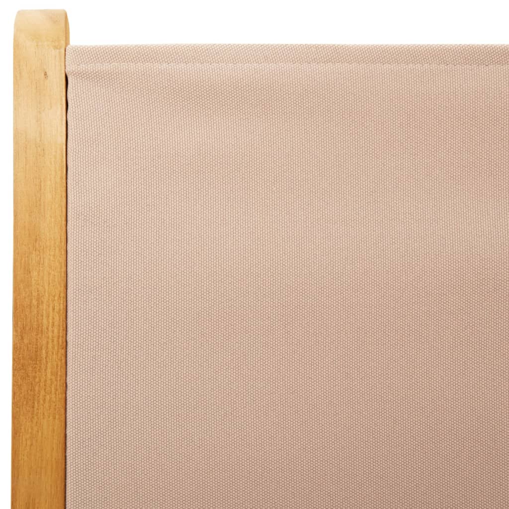 Καρέκλες Κήπου Ανακλινόμενες 4 Τεμ. Taupe Ύφασμα/Μασίφ Ξύλο 9