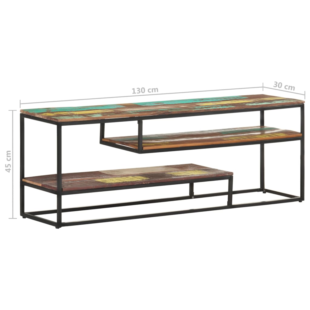 Έπιπλο Τηλεόρασης 130 x 30 x 45 εκ. από Μασίφ Ανακυκλωμένο Ξύλο 8