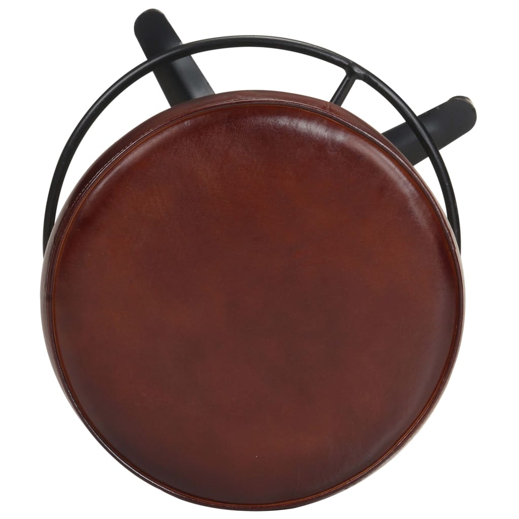 Σκαμπό Μπαρ 2 τεμ. 66 εκ. από Γνήσιο Δέρμα 4