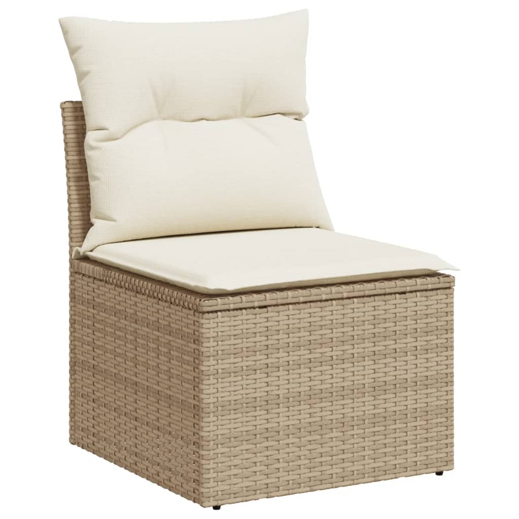 Σαλόνι Κήπου Σετ 11 τεμ. Μπεζ Συνθετικό Ρατάν με Μαξιλάρια 5