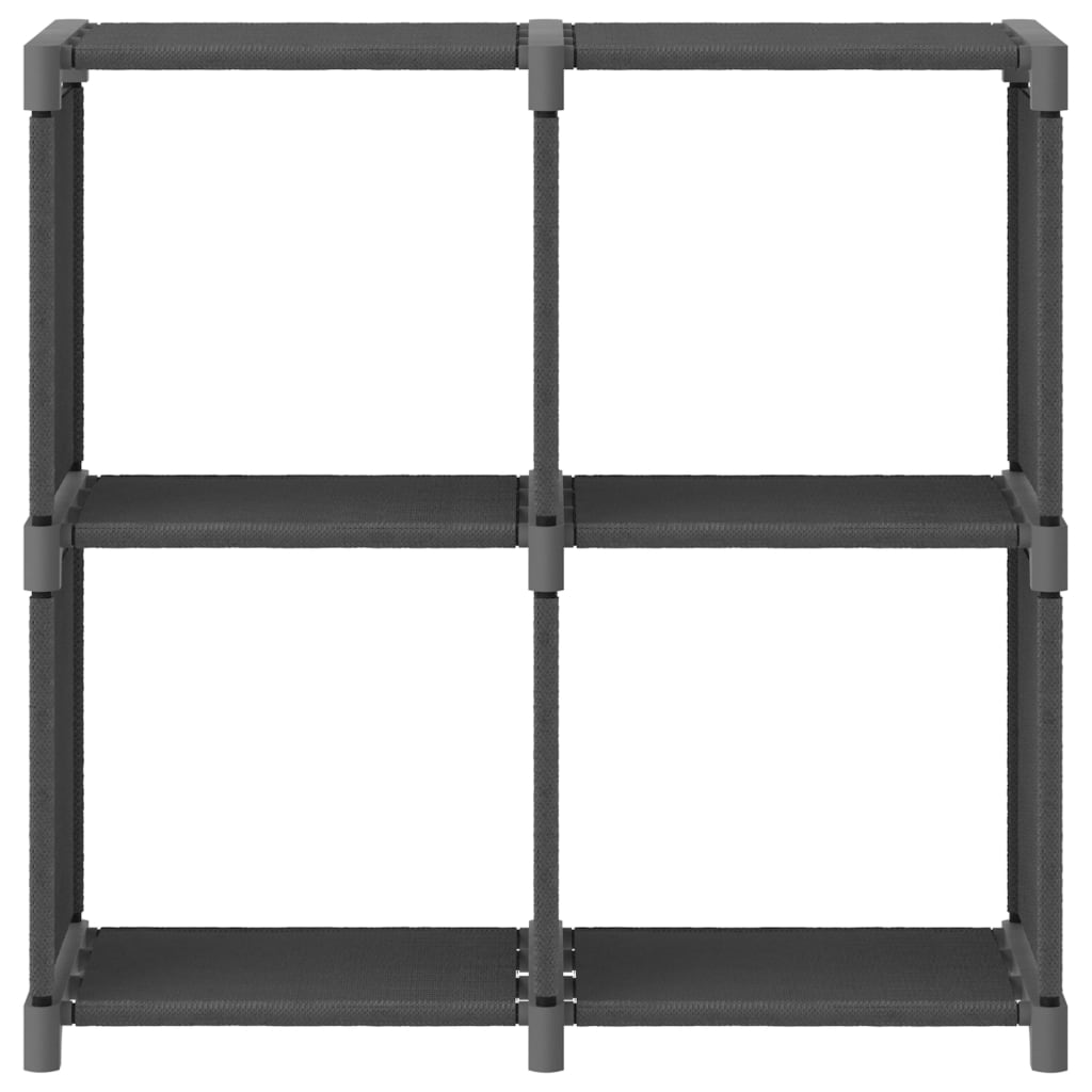 Ραφιέρα με 4 Κύβους & Κουτιά Γκρι 69x30x72,5 εκ. Υφασμάτινη 2