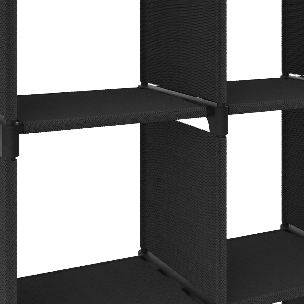 Ραφιέρα με 5 Κύβους Μαύρη 103 x 30 x 72,5 εκ. Υφασμάτινη 6