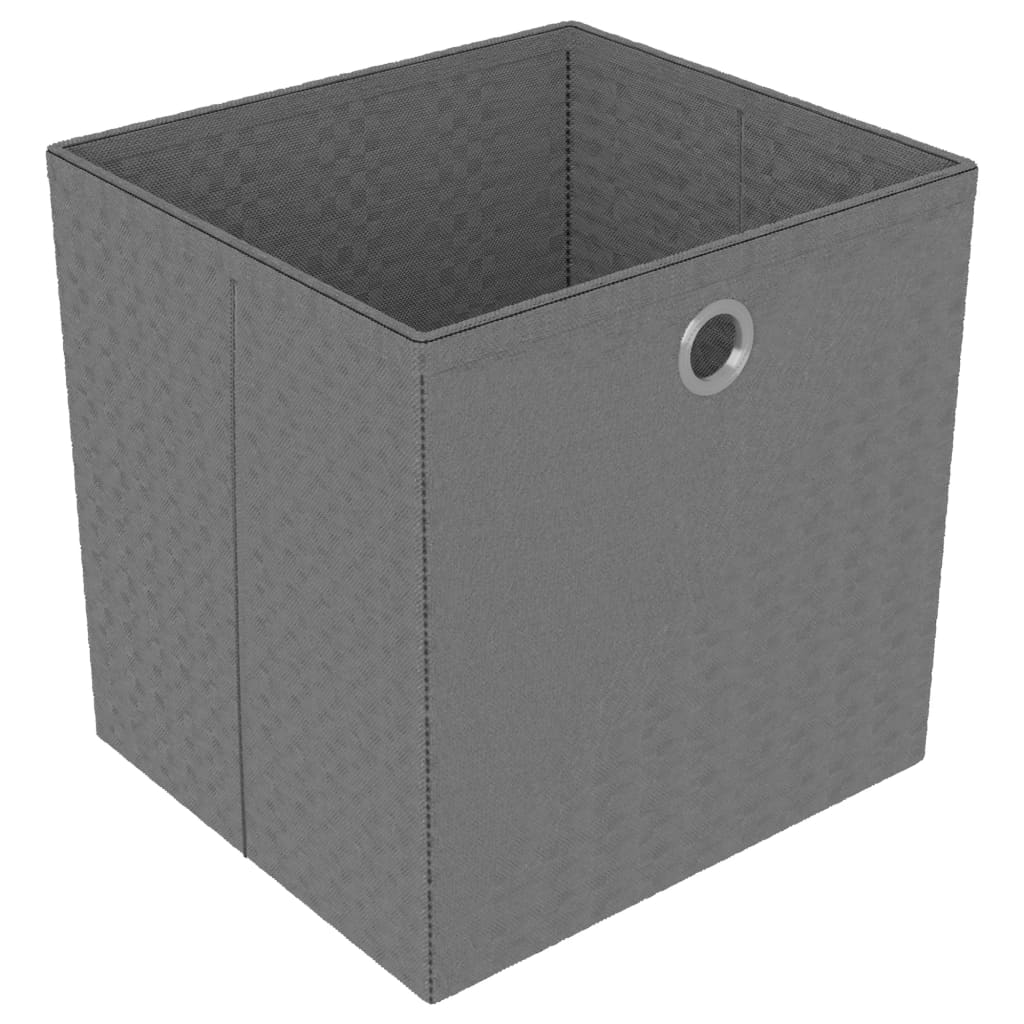 Ραφιέρα με 9 Κύβους & Κουτιά Μαύρη 103x30x107,5 εκ. Υφασμάτινη 7