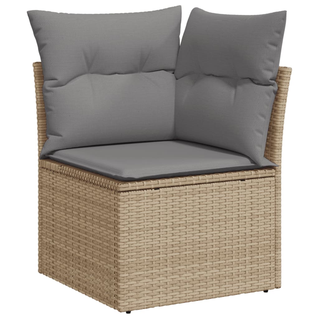 Σαλόνι Κήπου Σετ 11 τεμ. Μπεζ Συνθετικό Ρατάν με Μαξιλάρια 4