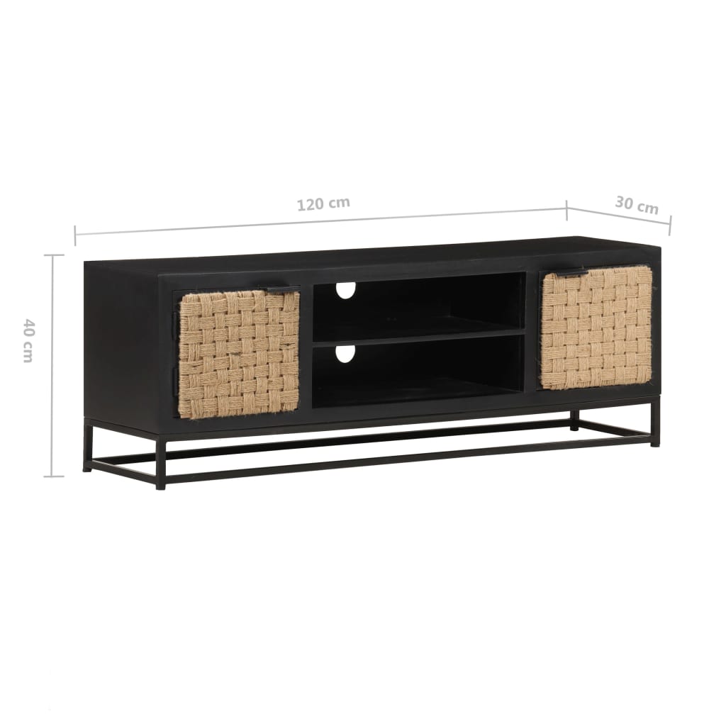 Έπιπλο Τηλεόρασης 120 x 30 x 40 εκ. από Μασίφ Ξύλο Μάνγκο 7