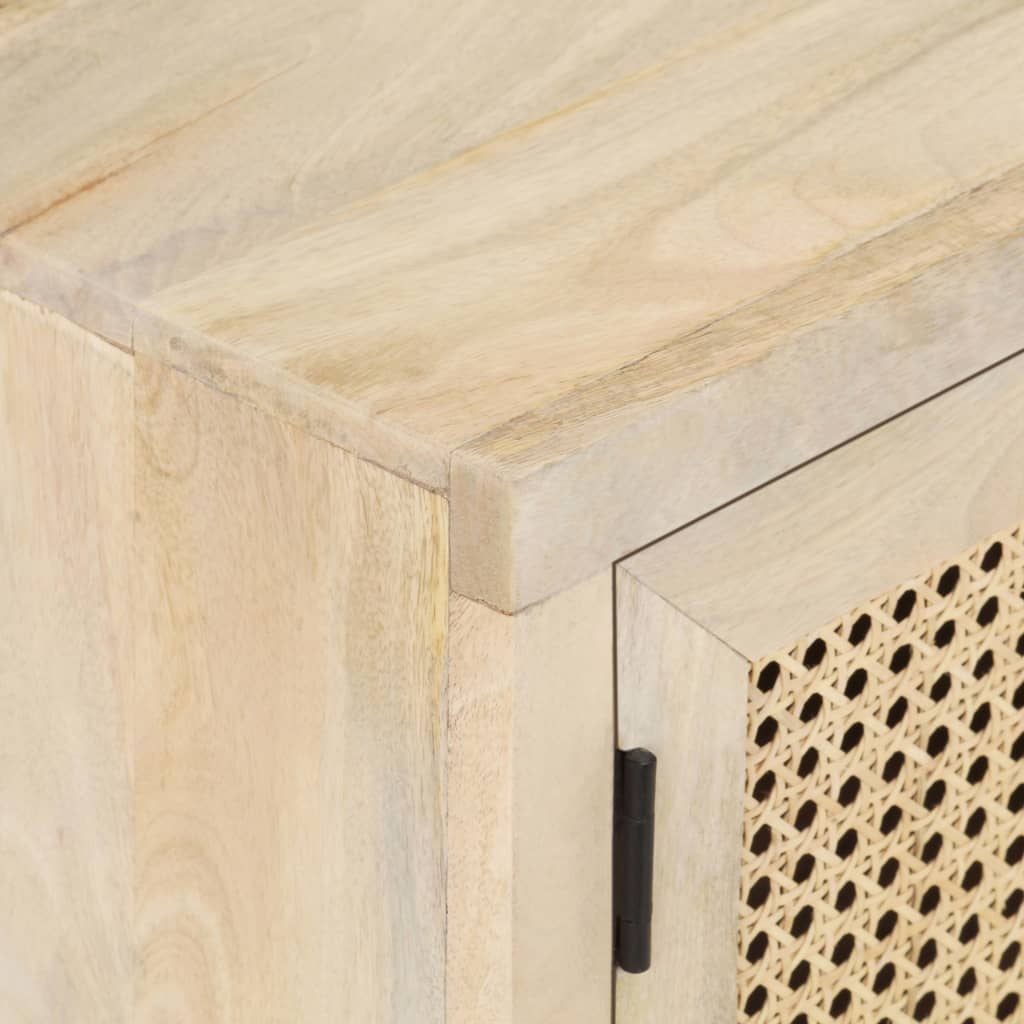 Έπιπλο Τηλεόρασης 120x30x40 εκ. Ξύλο Μάνγκο/Φυσικό Ζαχαροκάλαμο 5