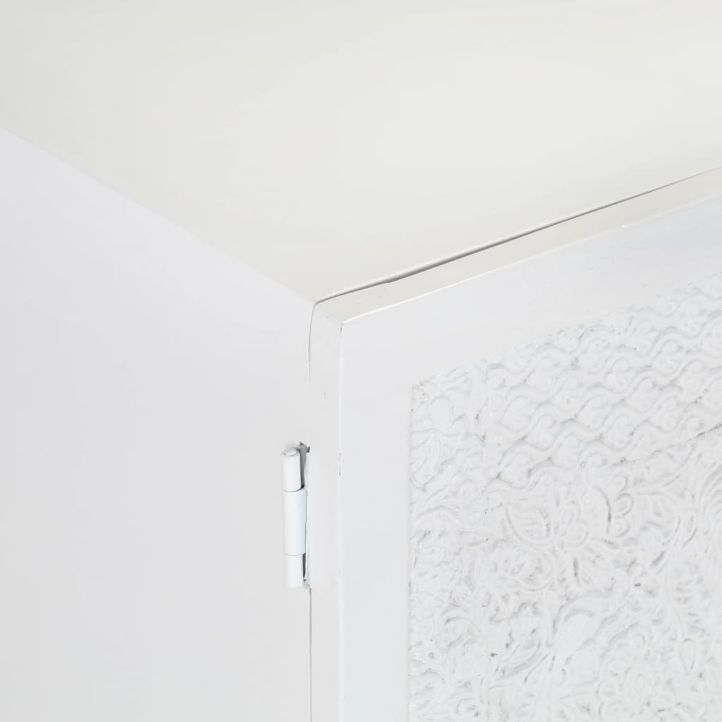 Έπιπλο Τηλεόρασης Λευκό 115 x 30 x 46 εκ. από Μασίφ Ξύλο Μάνγκο 7