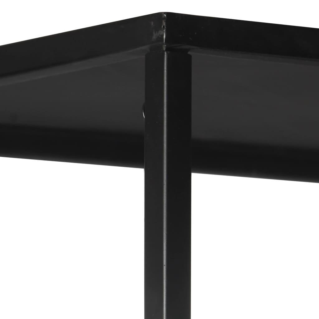 Βιβλιοθήκη 80x35x180 εκ. από Ακατέργαστο Ξύλο Μάνγκο & Σίδηρο 6