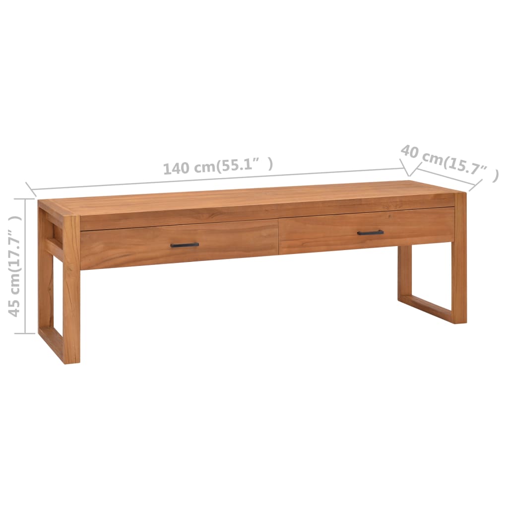 Έπιπλο Τηλεόρασης 140 x 40 x 45 εκ. από Ανακυκλωμένο Ξύλο Teak 9