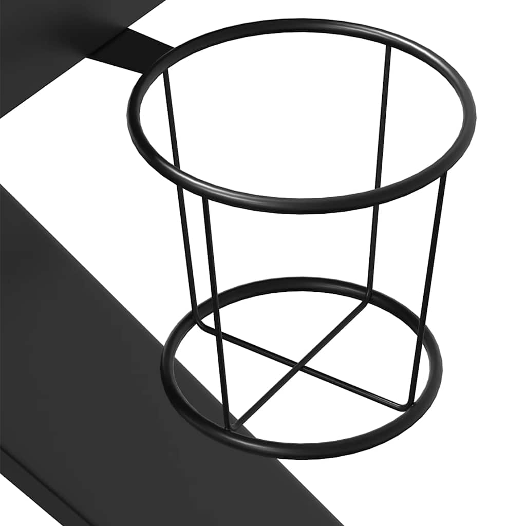 Γραφείο Gaming Μαύρο 110 x 60 x 75 εκ. με Πόδια σε Σχήμα Κ 8