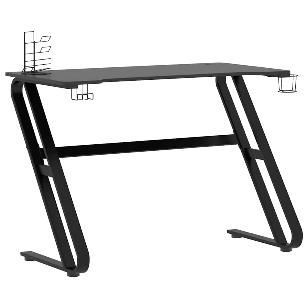 Γραφείο Gaming Μαύρο 110 x 60 x 75 εκ. με Πόδια σε Σχήμα ΖΖ 2