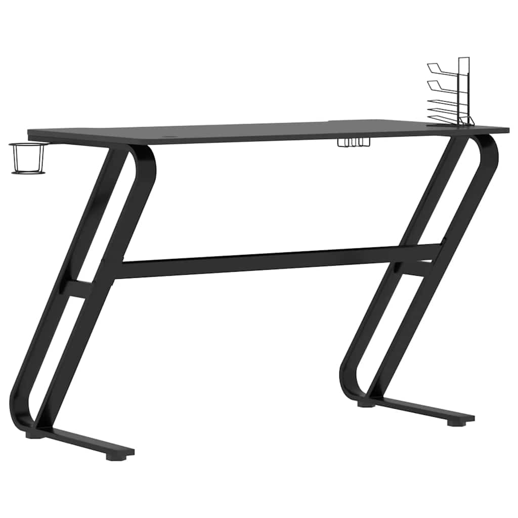 Γραφείο Gaming Μαύρο 110 x 60 x 75 εκ. με Πόδια σε Σχήμα ΖΖ 5