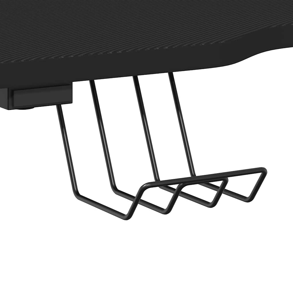 Γραφείο Gaming Μαύρο 110 x 60 x 75 εκ. με Πόδια σε Σχήμα ΖΖ 7
