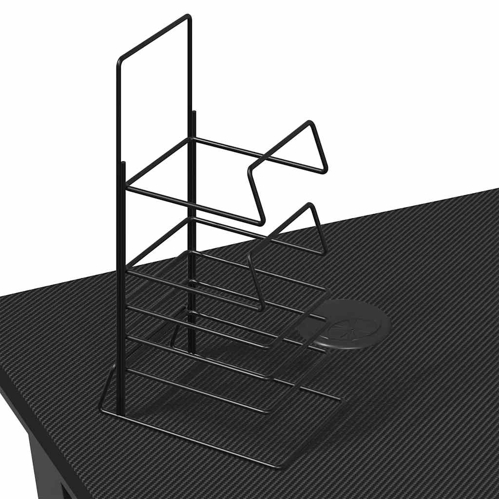 Γραφείο Gaming Μαύρο 110 x 60 x 75 εκ. με Πόδια σε Σχήμα ΖΖ 9