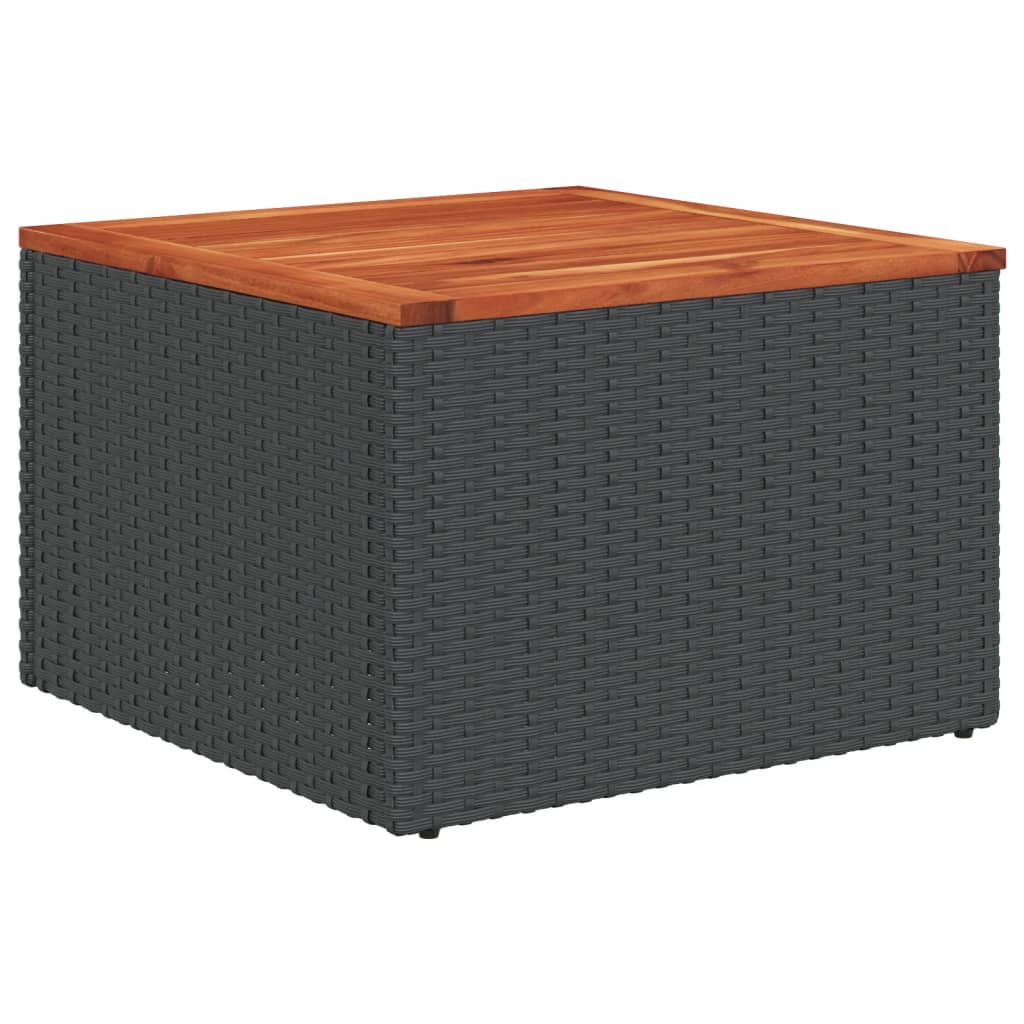 Καναπές Κήπου 6 Τεμαχίων Μαύρο από Συνθετικό Ρατάν με Μαξιλάρια 3