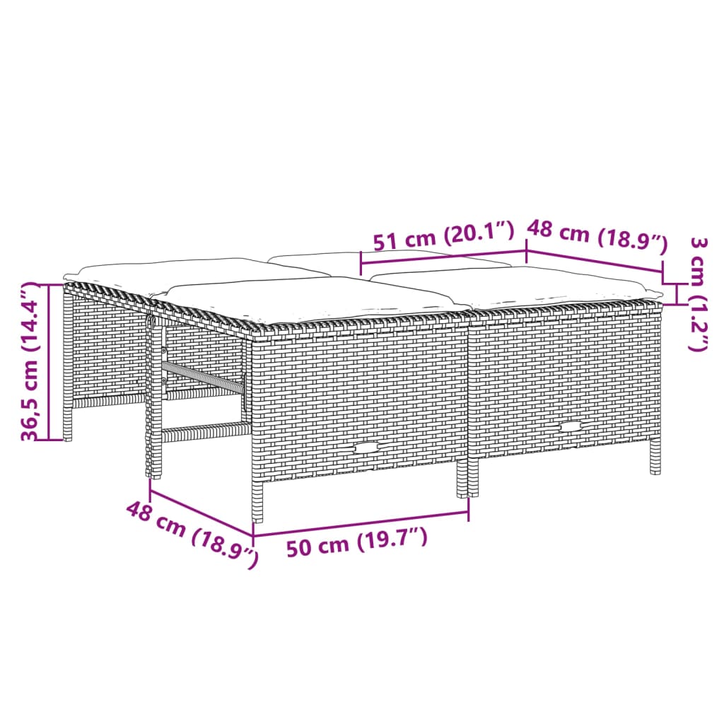 Σαλόνι Κήπου 5 Τεμαχίων Γκρι από Συνθετικό Ρατάν με Μαξιλάρια 9