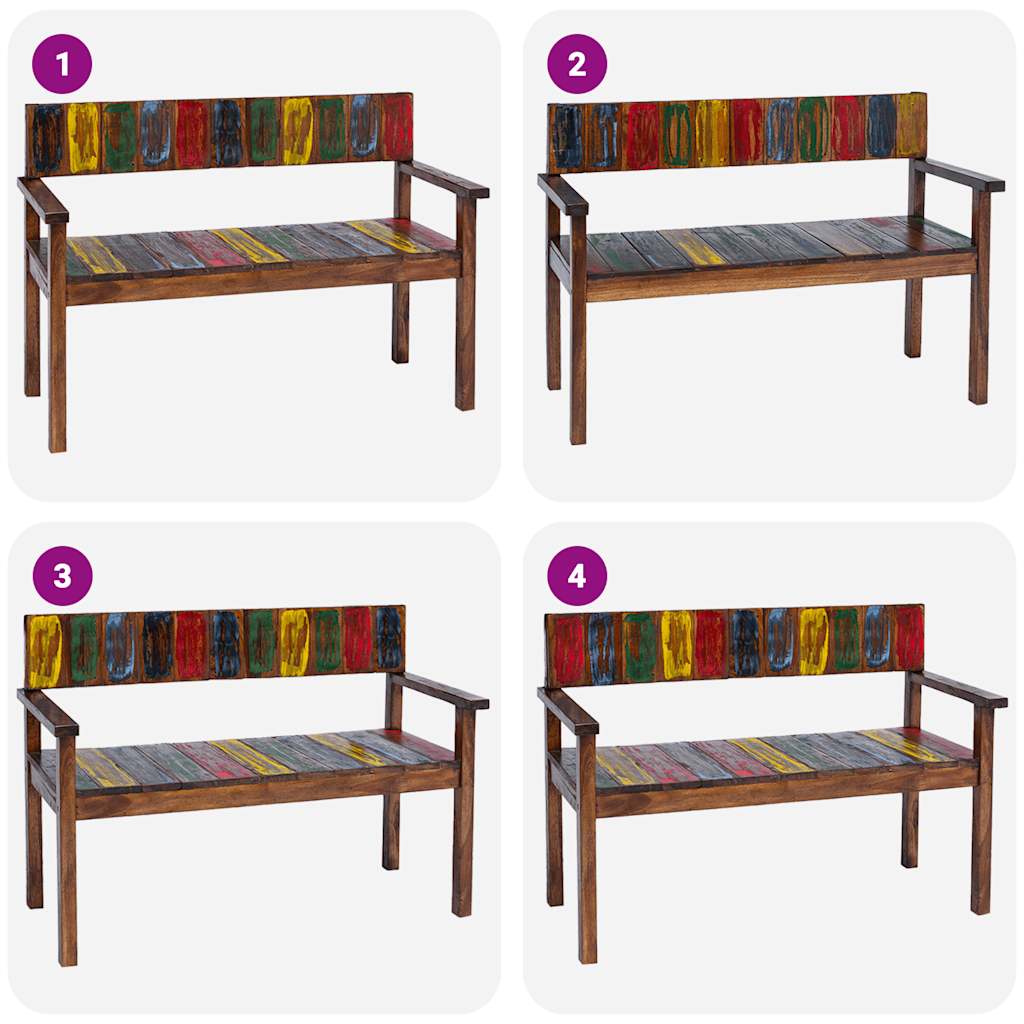 Καρέκλες Τραπεζαρίας 4 Τεμαχίων από Μασίφ Ανακυκλωμένο Ξύλο 3