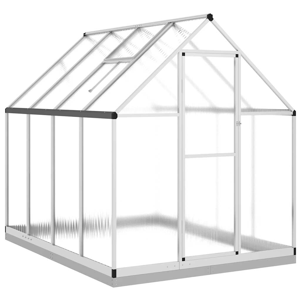 Θερμοκήπιο με Πλαίσιο Βάσης Ασημί 224x169x202 εκ. Αλουμινίου 2