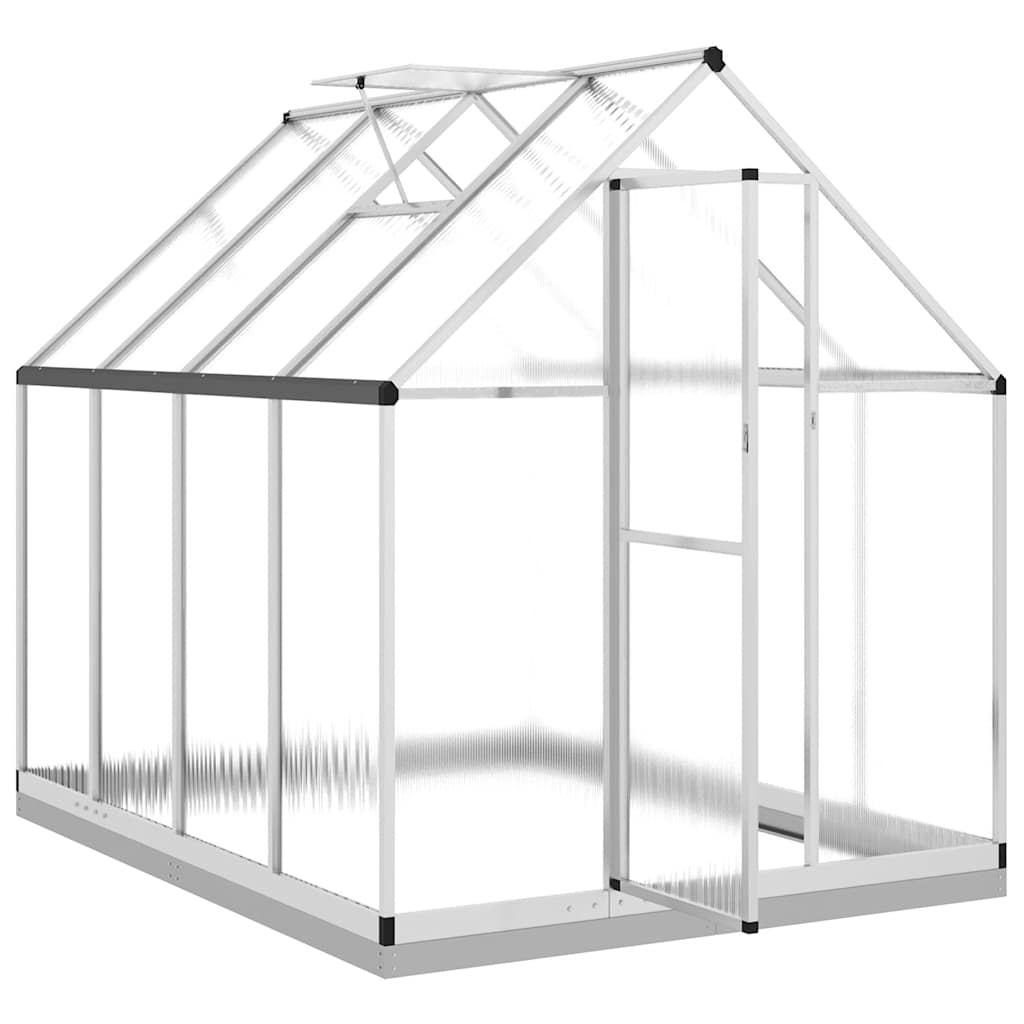 Θερμοκήπιο με Πλαίσιο Βάσης Ασημί 224x169x202 εκ. Αλουμινίου 6
