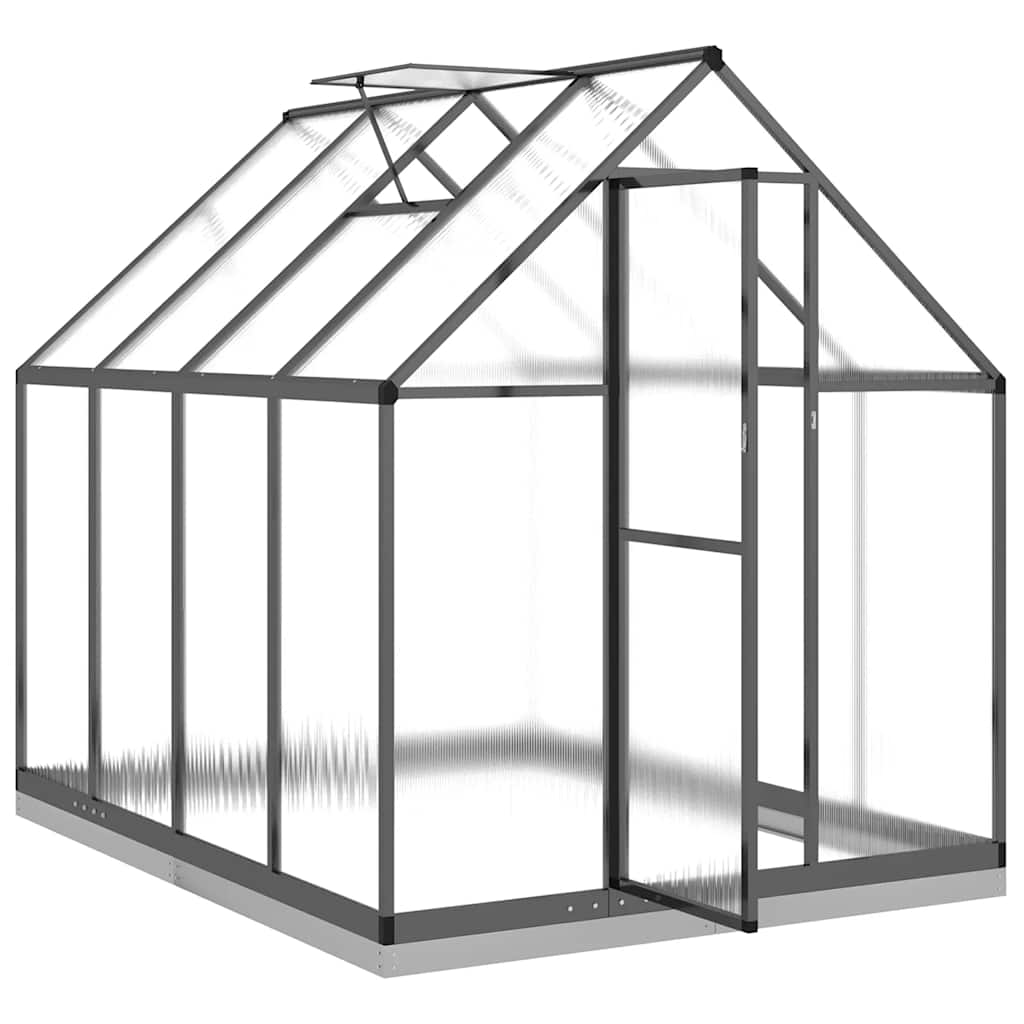Θερμοκήπιο με Πλαίσιο Βάσης Ανθρακί 224x169x202 εκ. Αλουμινίου 6