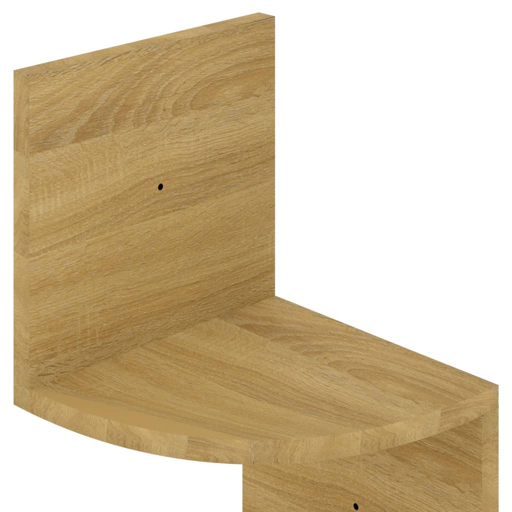 Γωνιακή Ραφιέρα Τοίχου Sonoma Δρύς 19x19x123εκ. από Επεξ. Ξύλο 6