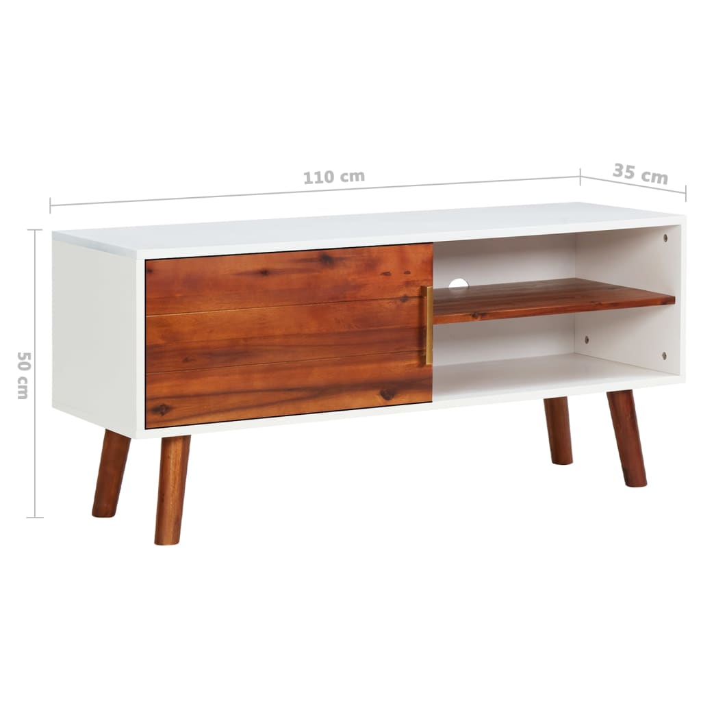 Έπιπλο Τηλεόρασης 110 x 35 x 50 εκ. από Μασίφ Ξύλο Ακακίας/MDF 7