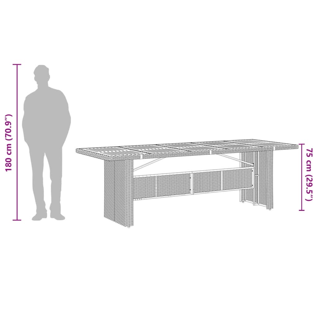 Σετ Τραπεζαρίας Κήπου 11 Τεμαχίων Γκρι Συνθ. Ρατάν με Μαξιλάρια 10