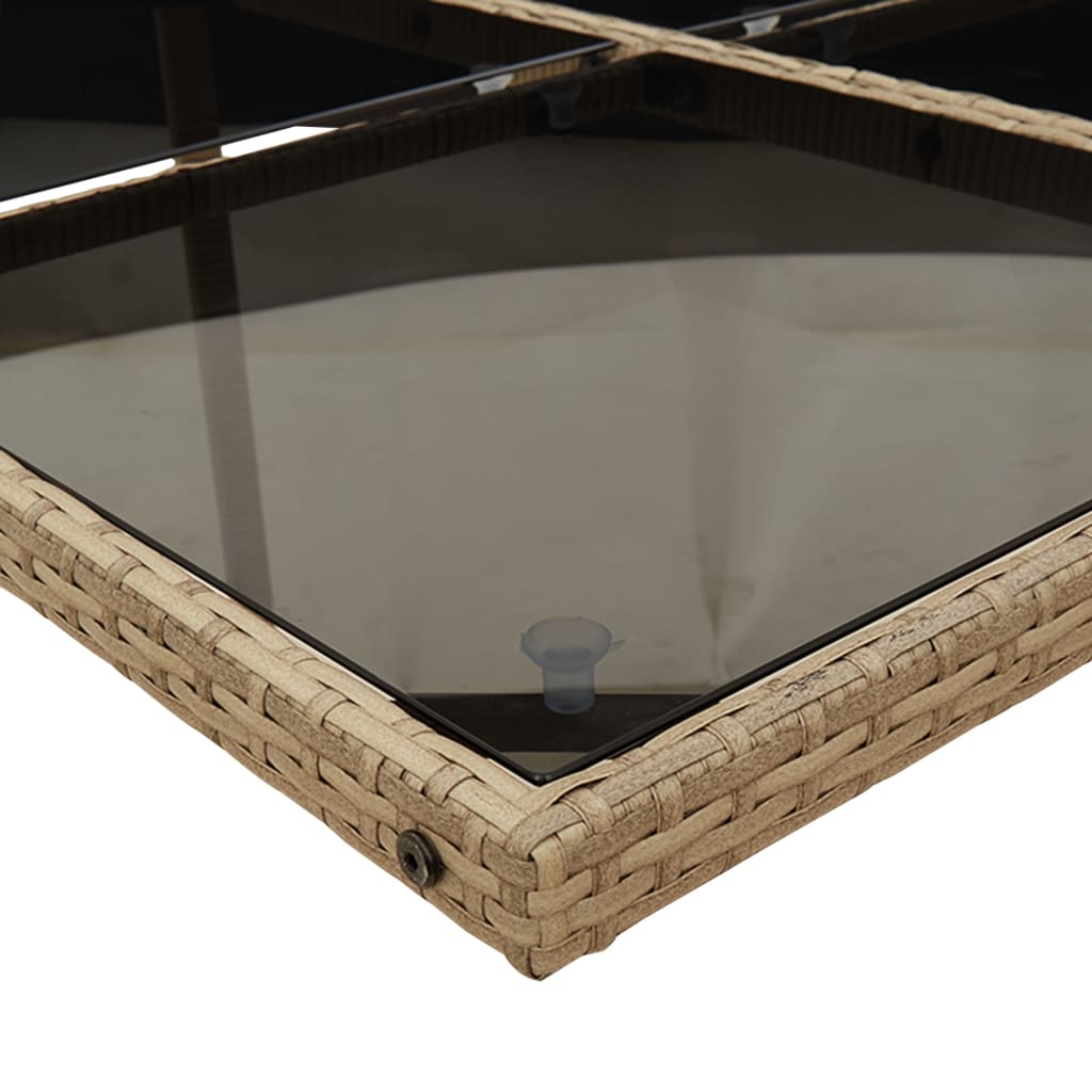 Σετ Τραπεζαρίας Κήπου 13τεμ Μικτό Μπεζ Συνθ. Ρατάν με Μαξιλάρια 7