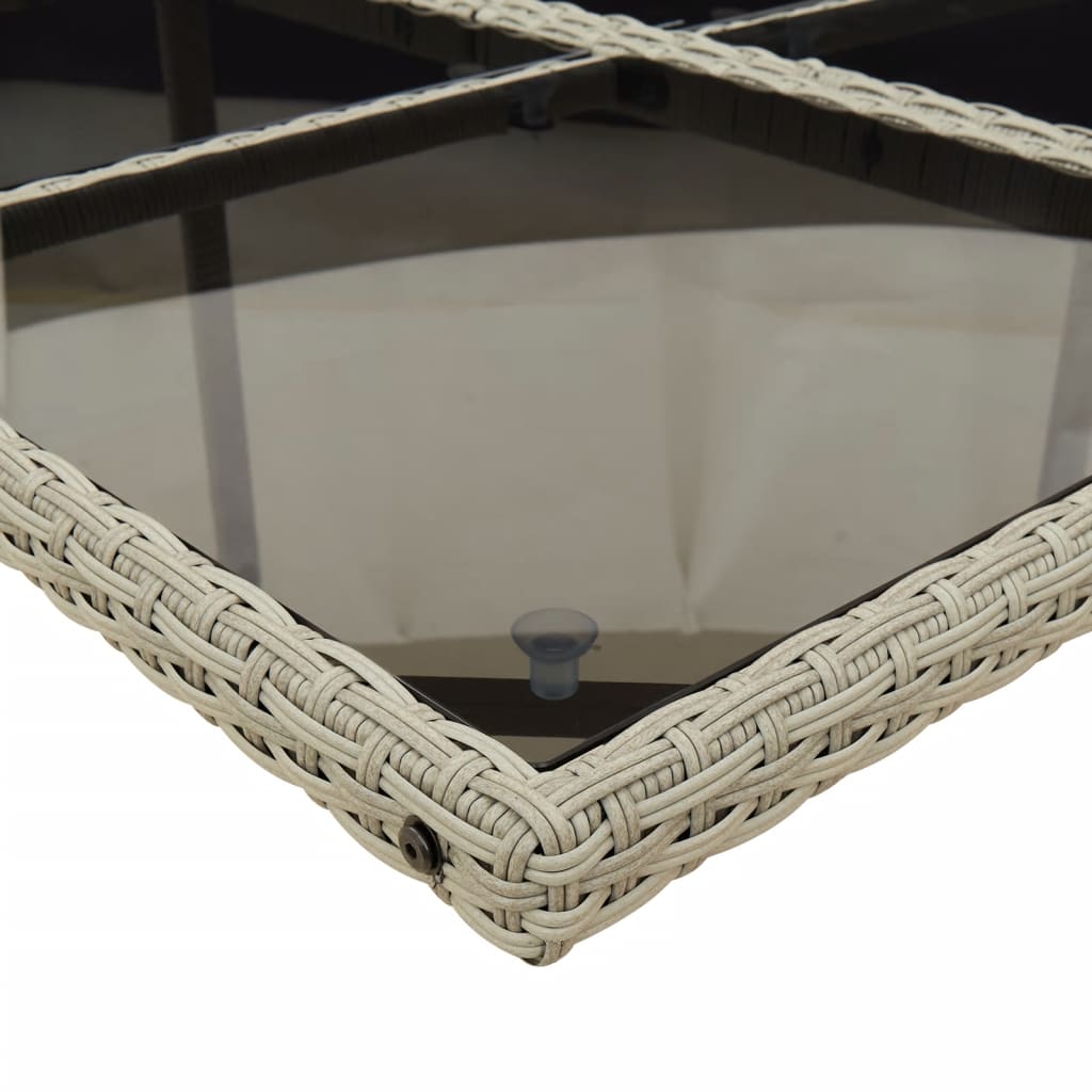 Σετ Τραπεζαρίας Κήπου 11 τεμ. Αν. Γκρι Συνθ. Ρατάν με Μαξιλάρια 8