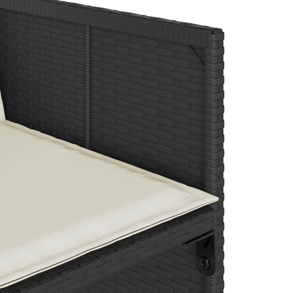 Σετ Τραπεζαρίας Κήπου 11 τεμ Μαύρο από Συνθ. Ρατάν με Μαξιλάρια 6