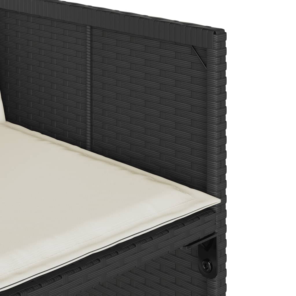 Σετ Τραπεζαρίας Κήπου 17 τεμ Μαύρο από Συνθ. Ρατάν με Μαξιλάρια 6