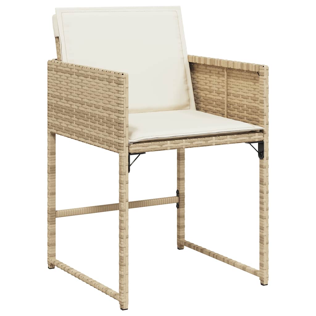 Σετ Τραπεζαρίας Κήπου 13 τεμ. Μπεζ Συνθ. Ρατάν με Μαξιλάρια 4