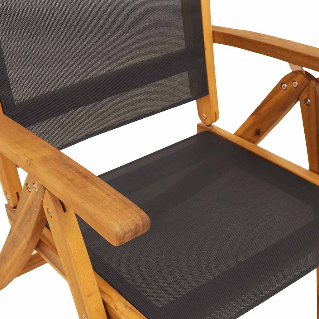 Σετ Τραπεζαρίας Κήπου 5 Τεμαχίων Μασίφ Ξύλο Ακακίας / Τεξτιλίνη 12