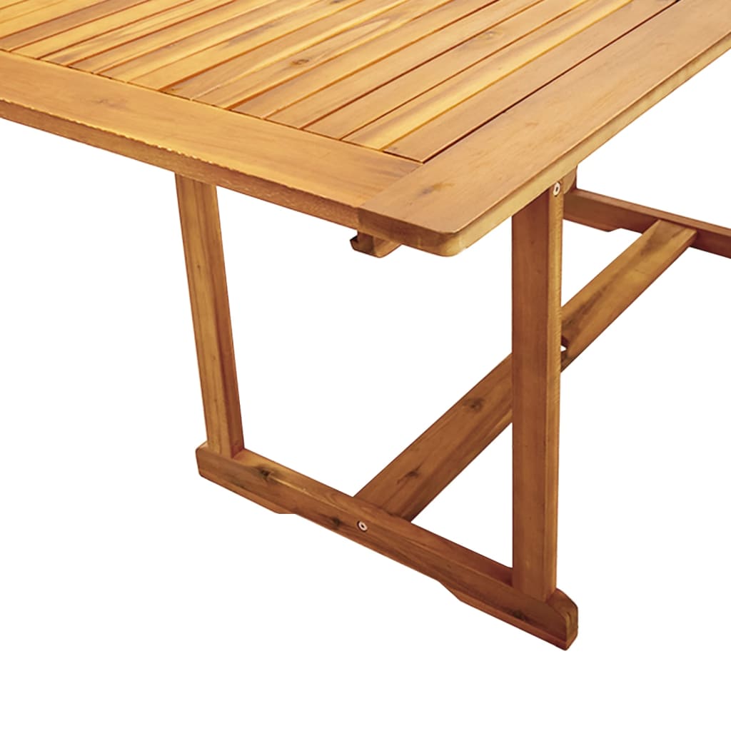 Σετ Τραπεζαρίας Κήπου 7 Τεμαχίων Μασίφ Ξύλο Ακακίας / Τεξτιλίνη 8