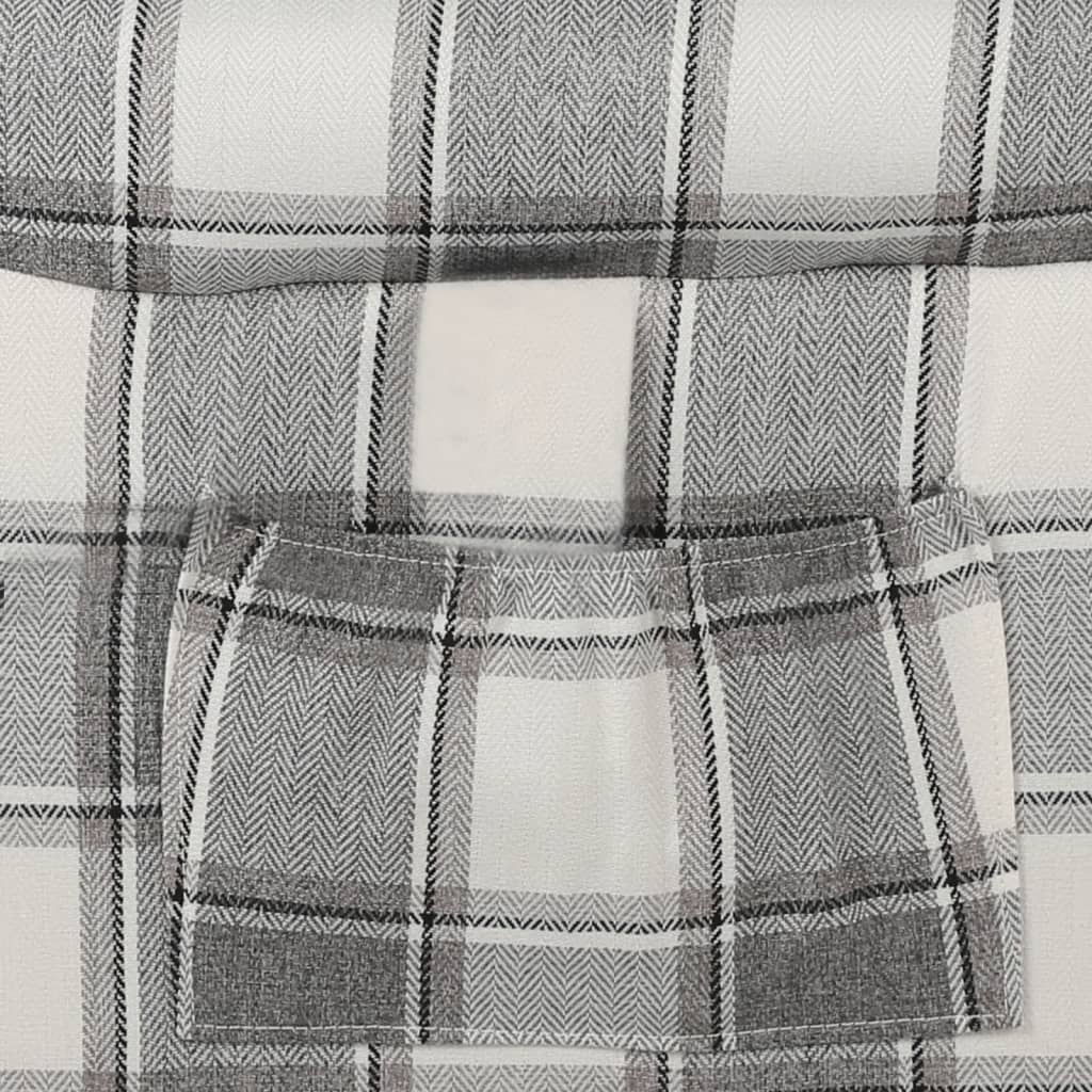 Πολυθρόνα Ανακλινόμενη Λευκό / Γκρι Υφασμάτινη 6