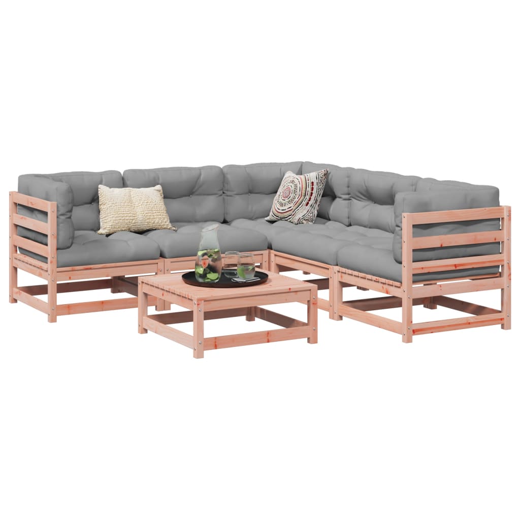 Καναπές Κήπου Σετ 6 Τεμ. Μασίφ Ψευδοτσούγκα Ελάτης 1