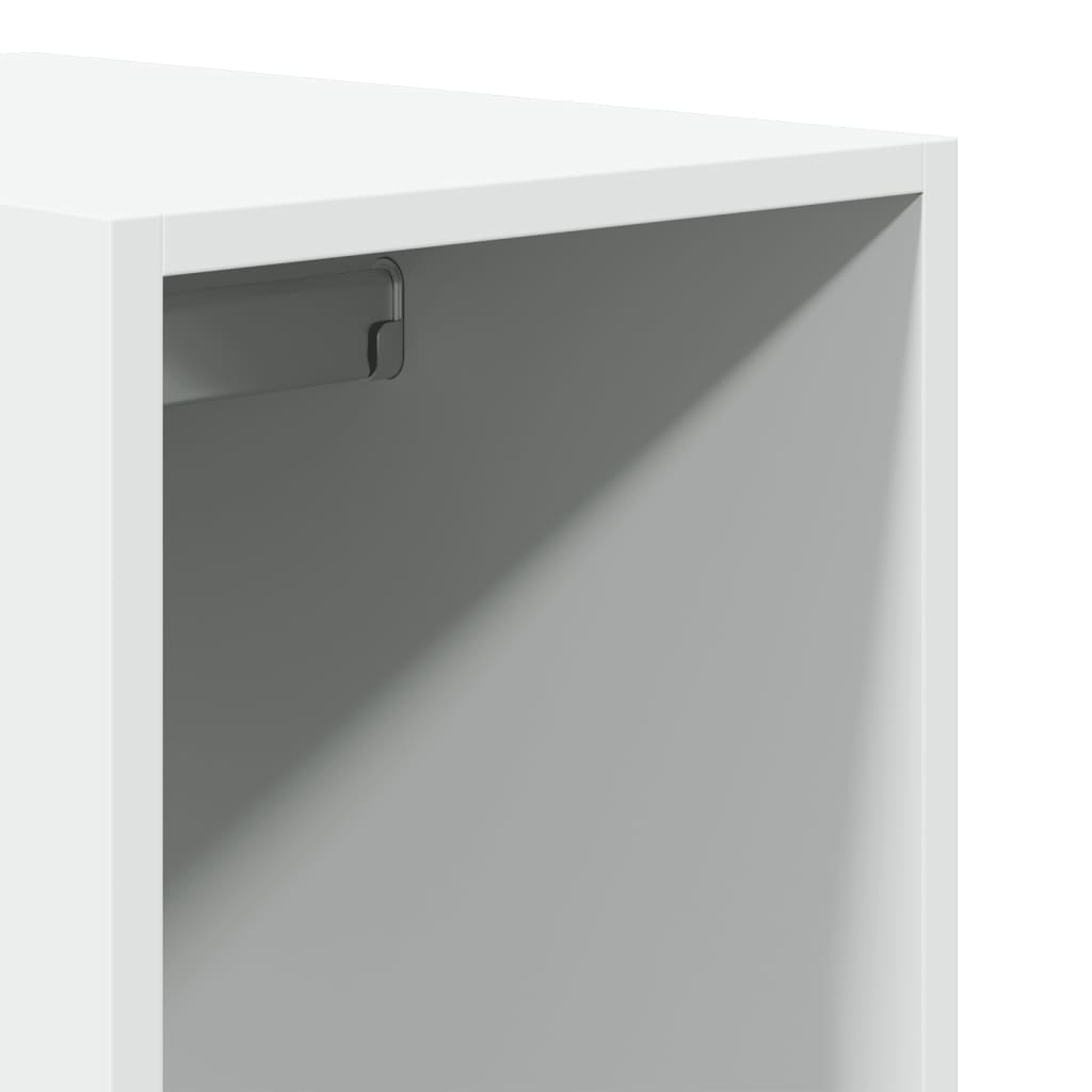 Ντουλάπα Λευκή 30x50x200 εκ. από Επεξεργασμένο Ξύλο 8