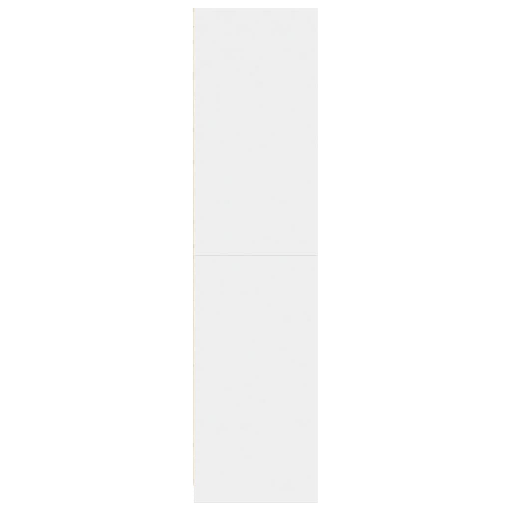 Ντουλάπα Λευκή 80 x 50 x 200 εκ. από Επεξεργασμένο Ξύλο 5