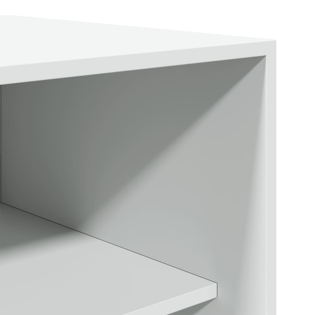 Ντουλάπα Λευκή 80 x 50 x 200 εκ. από Επεξεργασμένο Ξύλο 7