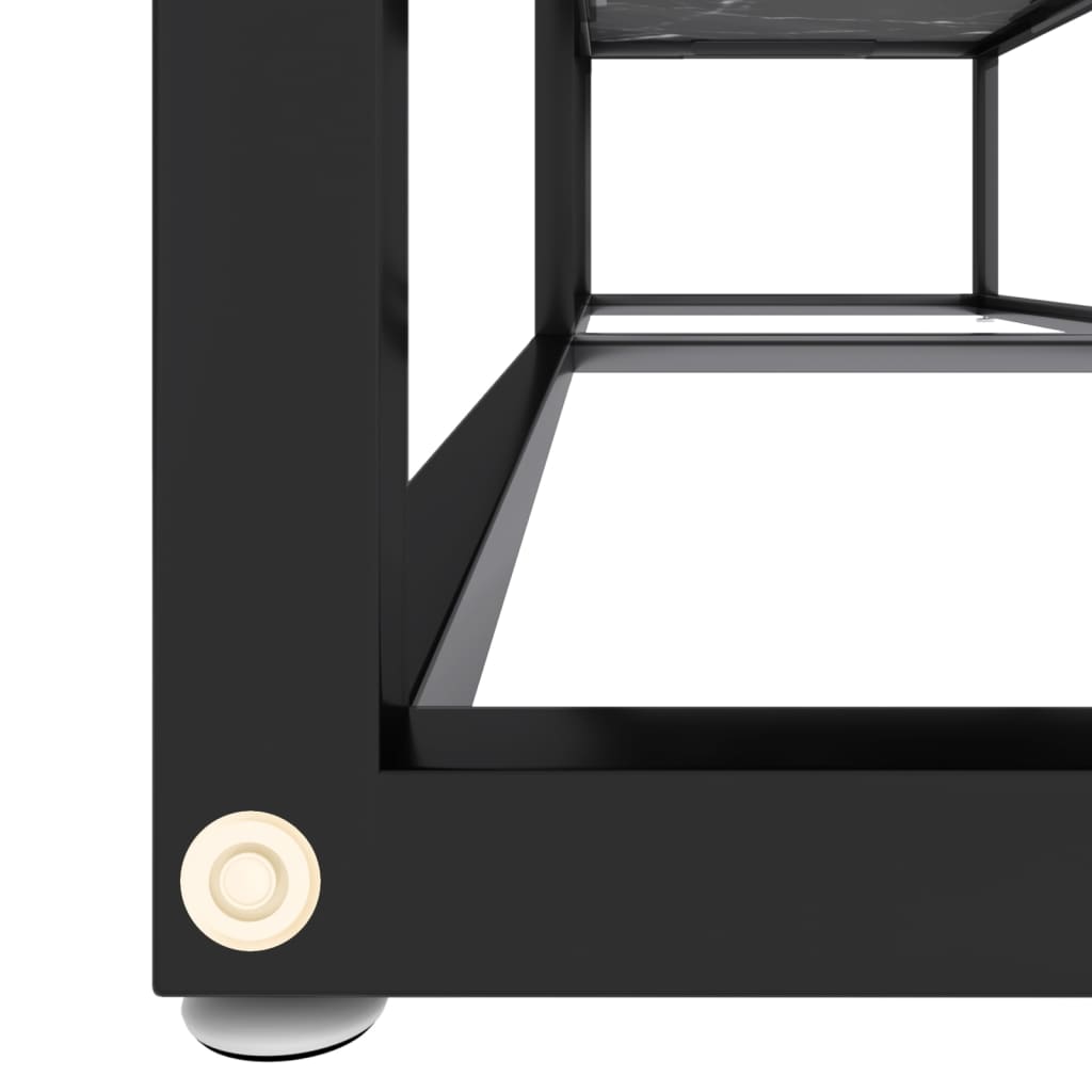 Έπιπλο Τηλεόρασης Λευκό Όψη Μαρμάρου 140x40x40,5εκ Γυαλί Ασφαλ. 6