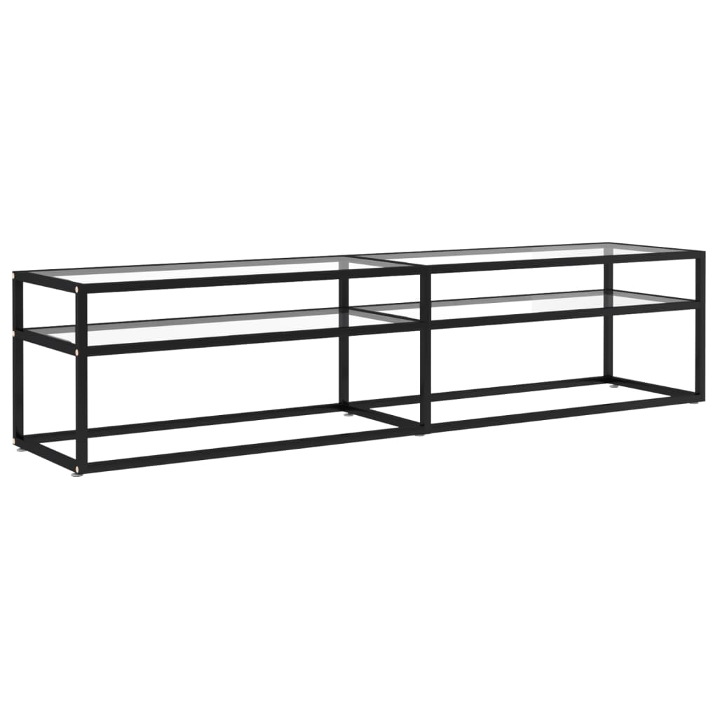Έπιπλο Τηλεόρασης Διαφανές 180 x 40 x 40,5 εκ. από Ψημένο Γυαλί 2