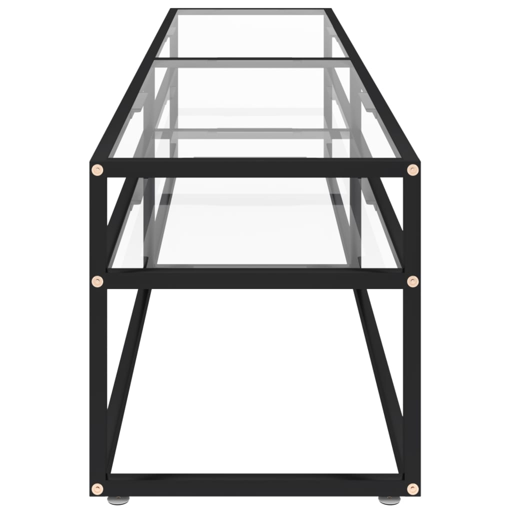 Έπιπλο Τηλεόρασης Διαφανές 180 x 40 x 40,5 εκ. από Ψημένο Γυαλί 4