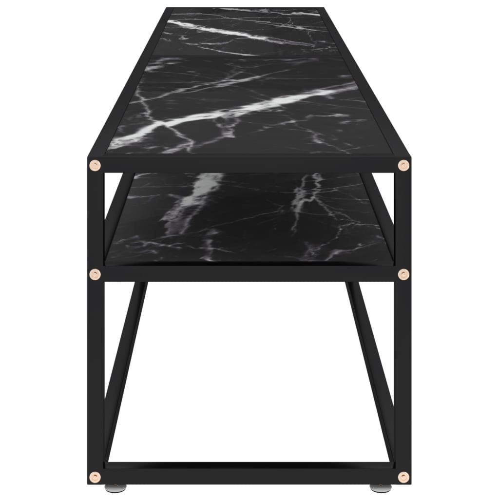 Έπιπλο Τηλεόρασης Λευκό Όψη Μαρμάρου 180x40x40,5εκ Γυαλί Ασφαλ. 4
