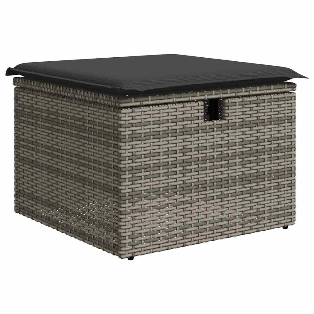 Σαλόνι Κήπου 6 Τεμαχίων από Γκρι Συνθετικό Ρατάν με Μαξιλάρια 6