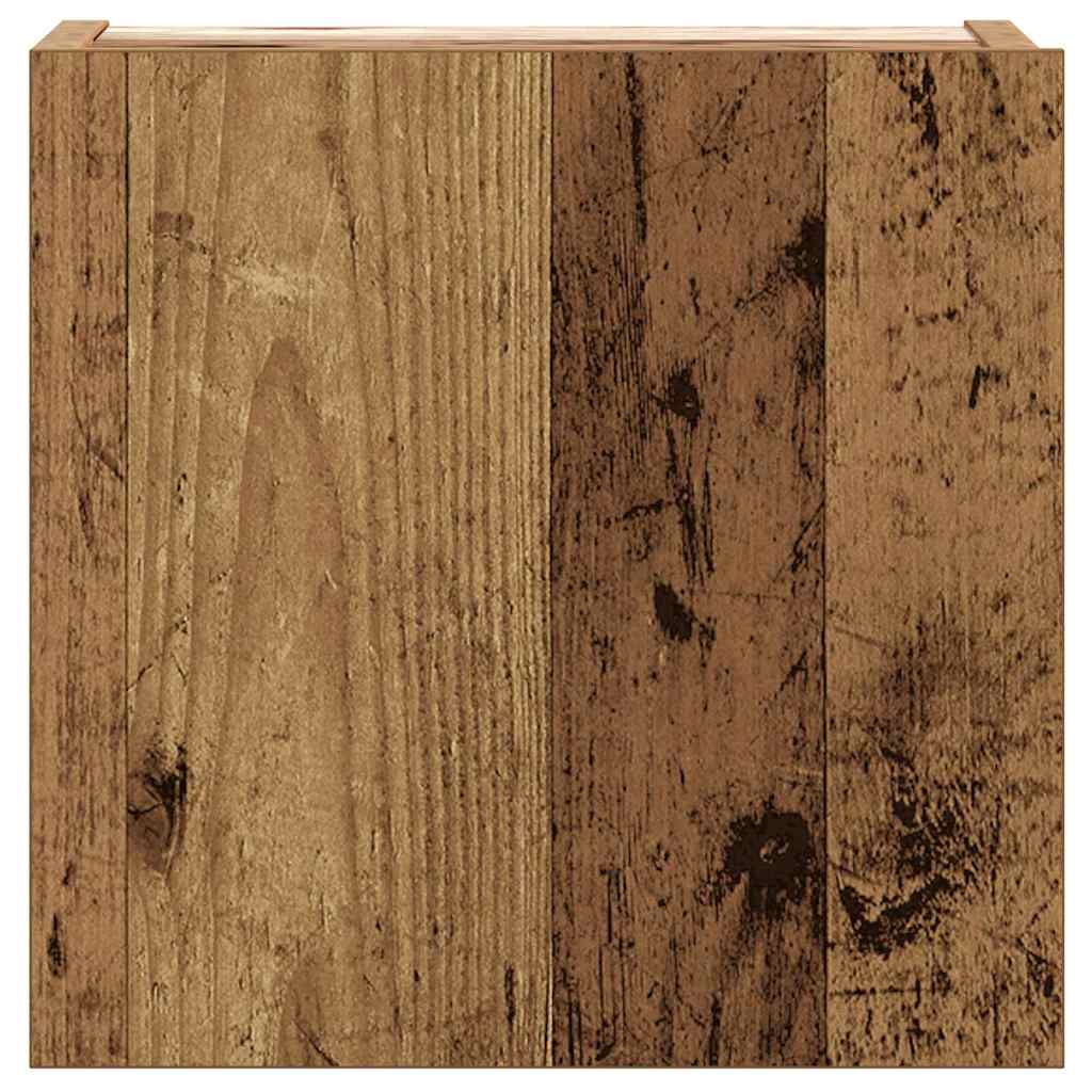 8 τεμαχίων σετ ντουλαπιών τηλεόρασης με επίτοιχο παλιό ξύλο 9