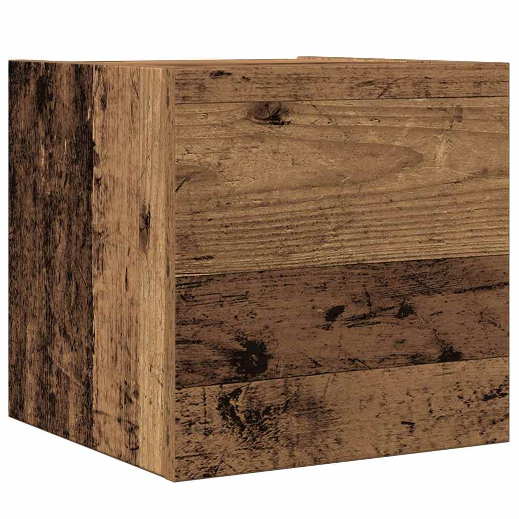 8 τεμαχίων σετ ντουλαπιών τηλεόρασης με επίτοιχο παλιό ξύλο 8