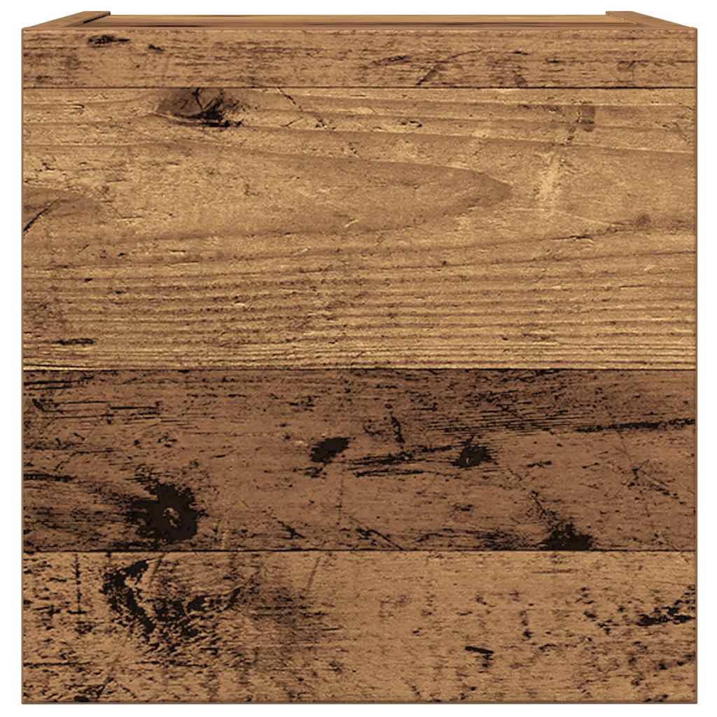 8 τεμαχίων σετ ντουλαπιών τηλεόρασης με επίτοιχο παλιό ξύλο 9